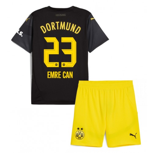 Otroški Nogometni dresi Borussia Dortmund Emre Can #23 Gostujoči 2024-25 Kratek Rokav (+ Kratke hlače)